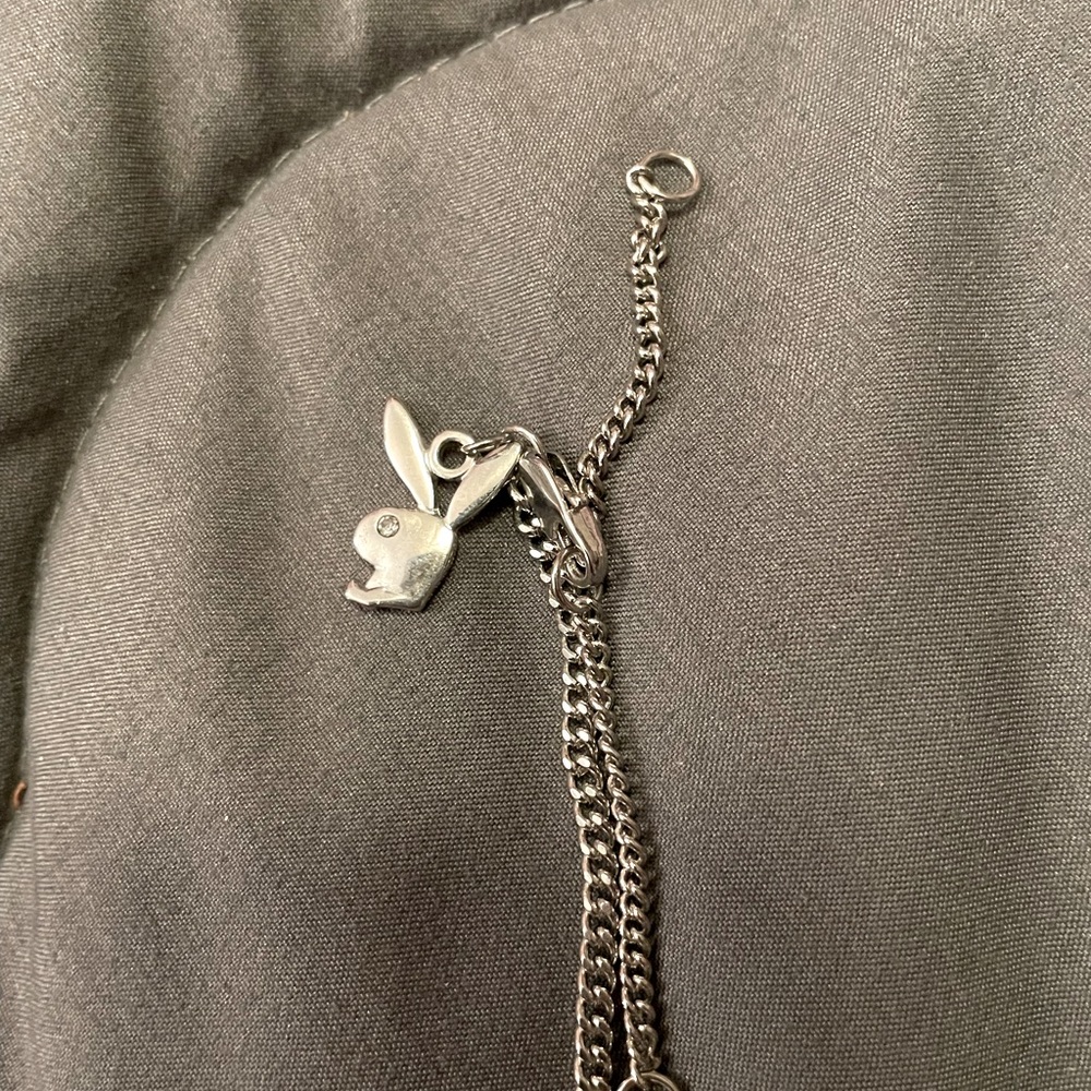 Playboy silver necklace